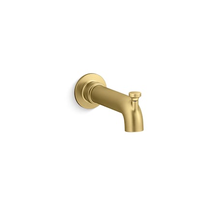 Kohler Wall-Mount Bath Spout With Diverter in Vibrant Brushed Moderne Brass K-35923-2MB